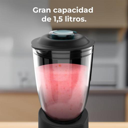 Cecotec Batidora de Vaso 2300W de Potencia Máxima, 1,5L de Capacidad, 5 Velocidades, 6 Hojas Recubrimiento de Titanio Negro y Jarra Termorresistente [1]