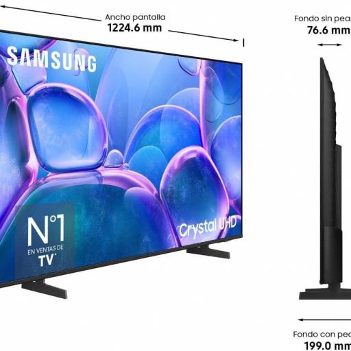 Samsung TV 55 Pulgadas Crystal UHD U7025F 4K Smart TV, Colores increíbles con Crystal Processor 4K, Escucha Todos los Altavoces con Q-Symphony, Datos protegidos Knox Security y Gaming Hub [Clase de eficiencia energética G] [2]