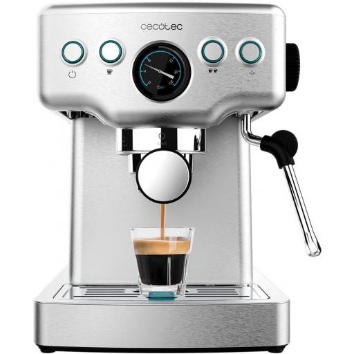 Cafetera Express Cecotec   1465 W, 20 Bares, Manometro y ThermoblocK, Vaporizador Orientable y Brazo con Doble Salida, 1,8 L de Capacidad