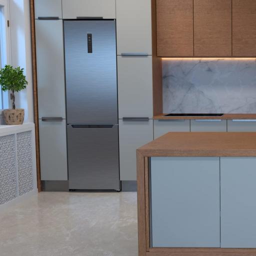  Frigorífico Combi Cecotec  322 L, Altura 185 y 60 cm de Ancho, Bajo Consumo, Motor Inverter, Sistema Multi Air Flow, Total No frost [Clase de eficiencia energética D] [1]