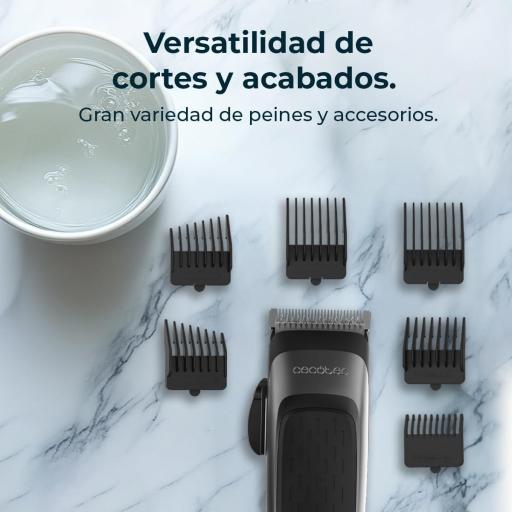 Cortapelos Cecotec 5800 rpm, Cuchillas Inoxidables, Diseño Ergonómico, 5 Ajustes Longitud, 6 Peines, Cortes Uniformes, Versatilidad Estilos [2]