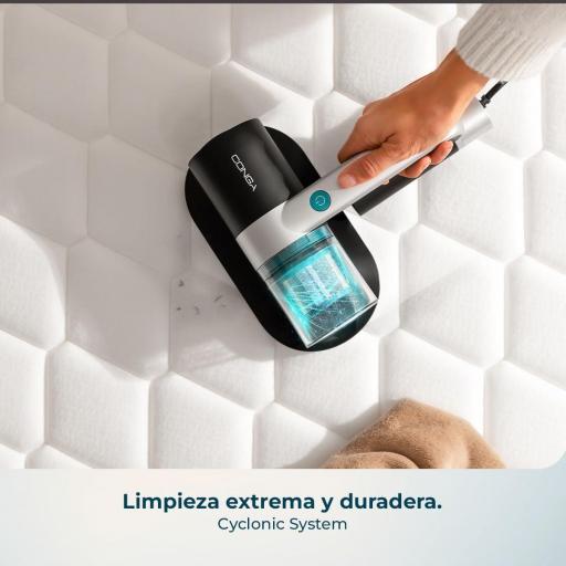  Aspirador de Colchones y Tapicerías de Mano Cecotec  300W, 10kPa, Luz Ultravioleta UV-C, Tecnología con Cepillo Motorizado y Aire Caliente, Retiene Alérgenos [2]