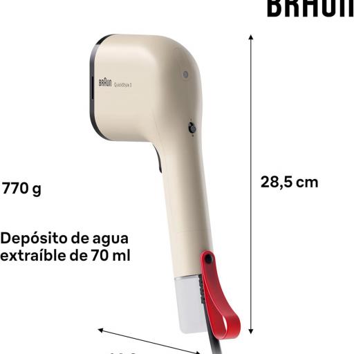 Plancha vertical braun  1100 W Vapor continuo	20 g/min [2]