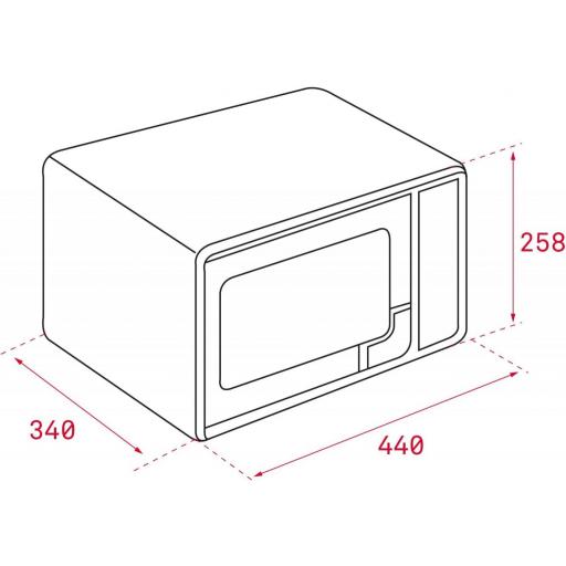 Microondas Libre Instalación TEKA  con Grill, Capacidad 20L, 5 Niveles de Potencia, 700W, Inox y Negro [1]