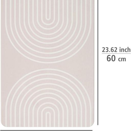 Alfombra de baño rectangular Nazca 39x60 cm beige