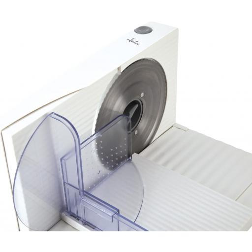 Cortafiambres Jata Eléctrico Compacta, Cuchilla de Acero Inoxidable Extraíble, 170 mm de Diámetro, Regulador de Grosor 0 a 15 mm, Facil Limpieza, Base Plegable, Seguridad antiuso, 150 W [2]