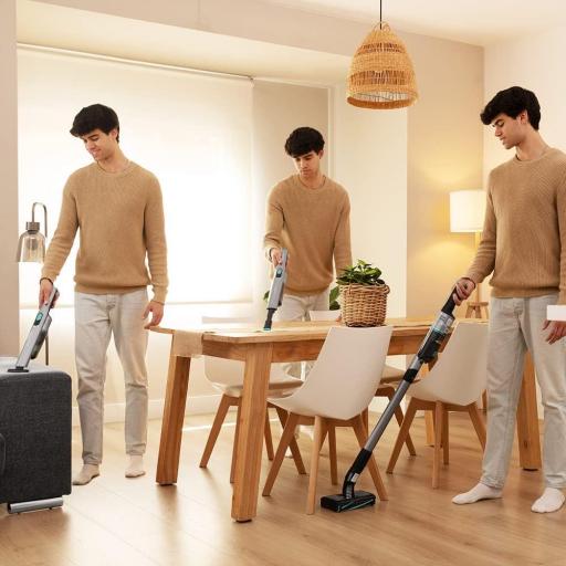  Aspiradora Escoba sin Cable Cecotec Ultraligera - 210W y 20 kPa, Motor Digital Brusless, Autonomía 45 mins, Cabezal Motorizado... [1]