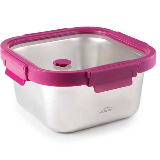 RECIPIENTE LACOR CUADRADO ETERN 650ML ACERO INOXIDA