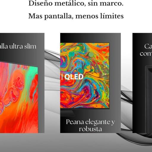TV Daewoo 50" QLED Smart TV 4K HDR 3840 x 2160, Dolby Vision, Dolby Audio, Peana Central, Diseño sin Marcos [2]