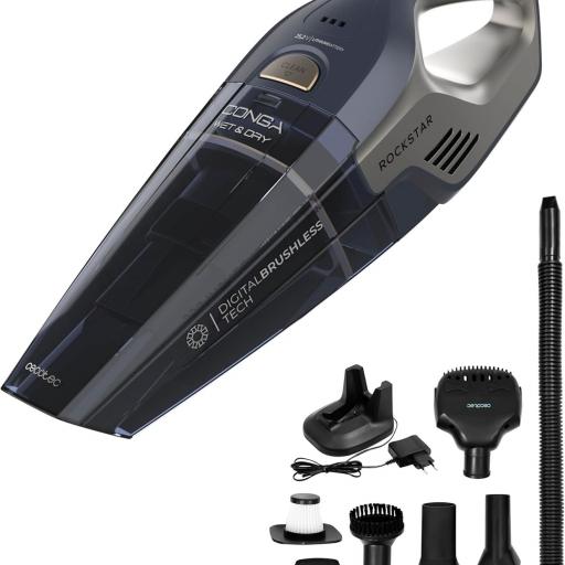 Cecotec Aspiradora de Mano sin Cable  200W, 20kPa, Sólidos y Líquidos, Motor Digital Brushless, Depósito 500ml, Autonomía 40mins, Apto para Todas Las Superficies [0]