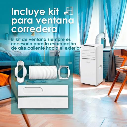Aire acondicionado portátil - Daitsu  2150 fg/h, Velocidad de Ventilador Ajustable, Flujo Aire 320 m³, Deshumidificador, Blanco [0]
