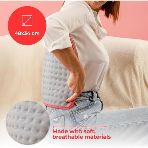  Almohadilla térmica Solac –Bremen Digital + | 48x34cm | Ergonómica | 10 temperaturas | Temporizador 9 posiciones | Auto apagado | Seguridad contra sobrecalentamiento | Lavable a máquina [2]