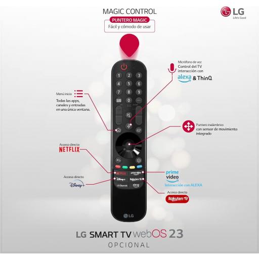 TV LG  55", 4K UHD, Smart TV, HDR10, webOS23, Serie 78, Procesador Alta Potencia, Dolby Digital Plus, Alexa/Google Assistant [Clase de eficiencia energética G] [2]