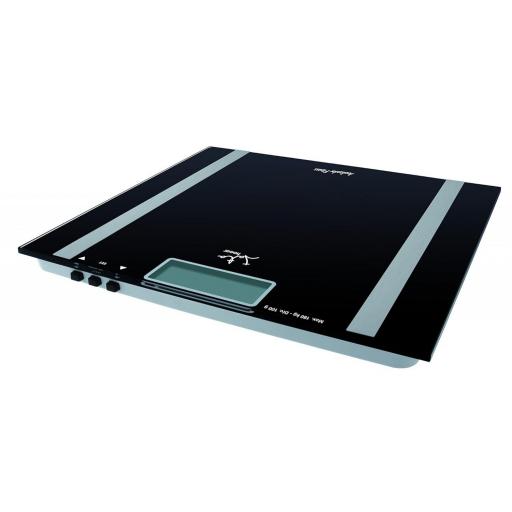 Jata 531 - Báscula de Baño Digital Grasa Corporal, Pantalla LCD, Alta precisión, Capacidad de 180 kg, Plataforma de Vidrio, Apagado Automático, Negro [2]