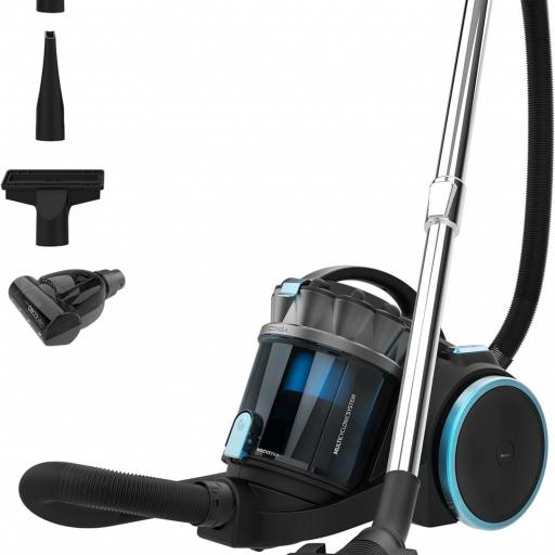 Aspirador de Trineo Cecotec sin Bolsa . 800 W, Multiciclónico, 20 kPa, 4 L, Filtros de Alta Eficiencia, Tubo Telescópico, Accesorio Mascotas, Radio 9m [0]
