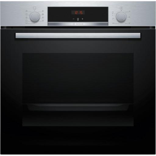 Horno  Bosch Serie 4, Multifunción, Limpieza por agua, 71 l, HotAir 3D, Mandos ocultables, 60 cm, inox