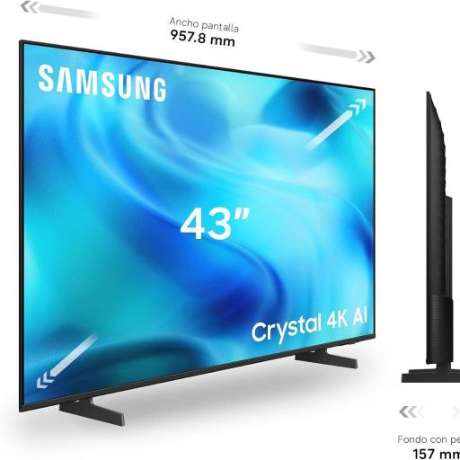 TV LED 43" - Samsung , UHD 4K, Crystal Processor 4K, Smart TV, Wifi, Negro [0]