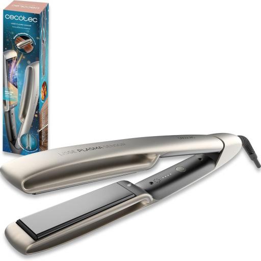  Plancha de Pelo Cecotec Sensor Inteligente y Placas Flotantes - Lisse Plasma Sensor. Tecnología Sensor y Plasma, Revestimiento NanoSilk, Temperatura 160º-220ºC, Punta Fría, Función Autoapagado [0]