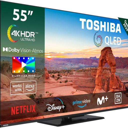 TV Toshiba 55" D-LED - 4K Ultra HD, Smart TV con Peana central, Dolby Audio 20 W