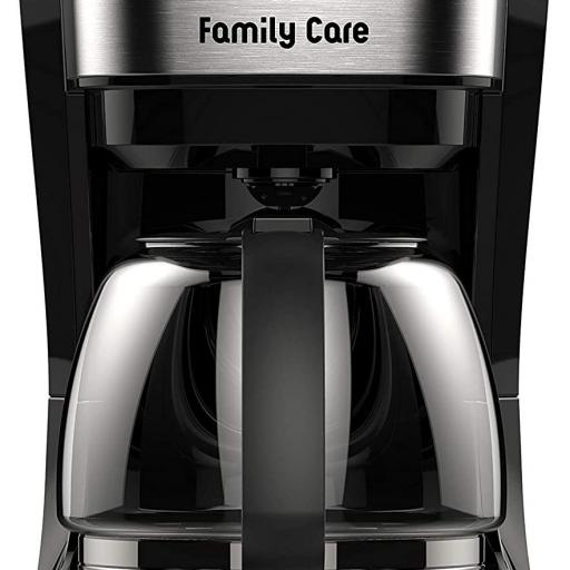  Cafetera Goteo Family Care 10 tazas, 800W, jarra 1.25 litros, Cafetera de Filtro Permanente y Reutilizable, color Negro [1]