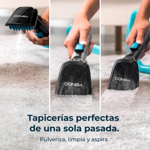  Limpiador Aspirador de Tapicerías y Alfombras Cecotec con Cable  600W, 14kPa, 2 Depósitos: Agua Limpia y Sucia, Pulverizador, Accesorio Ventanas y 3 Boquillas [3]