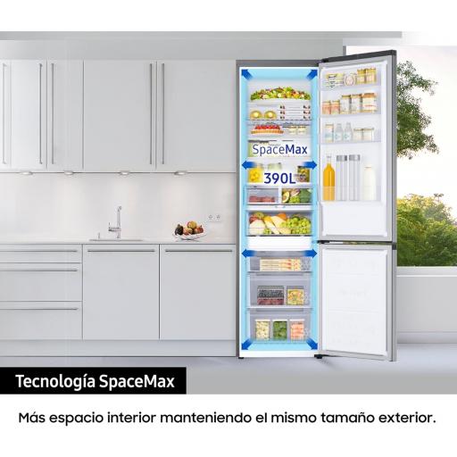 Frigorífico Combi SAMSUNG COLOR INOX 203X60cm  Clase E,  SmartThings AI Energy Mode, Tecnología SpaceMax™  [2]