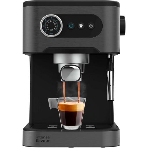 Cafetera Cecotec express . Cafetera express para espresso y cappuccino, 20 Bares de presión, Vaporizador orientable. Depósito de agua 1,5L. Disfruta de café de calidad en casa