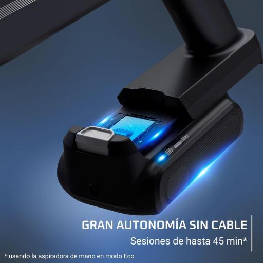 - Aspiradora escoba sin cable ROWENTA140 W de potencia de limpieza, aspira y friega versátil, solo 2 kg, accesorio para sofás y ranuras, autonomía hasta 45 min, RH6A33 [3]