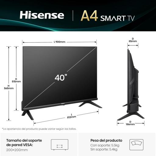 TV Smart TV 40 Pulgadas Hisense - FullHD