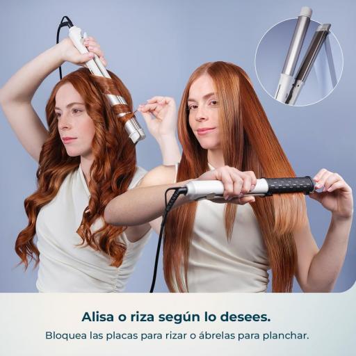  Plancha de pelo cecotec  2in1, Plancha y rizador, Revestimiento de cerámica, 170º-230ºC, Tecnología MCH, Iones [3]