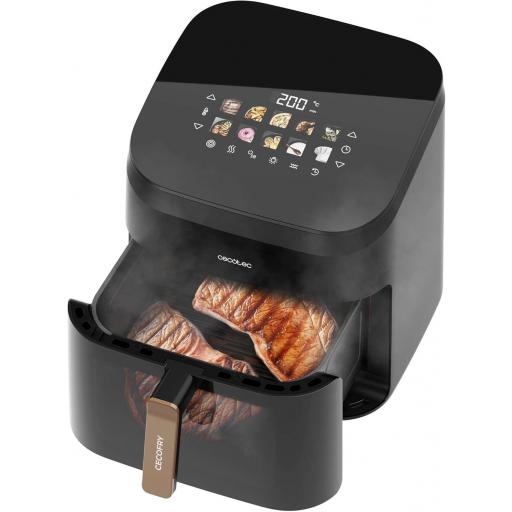 Freidora de Aire sin Aceite Cecotec  8,5L - Plancha - Grill - Doble Resistencia - Ahumador Integrado - Air Fryer  2200W, Temperatura Regulable 40-200°C, 10 Menús [2]