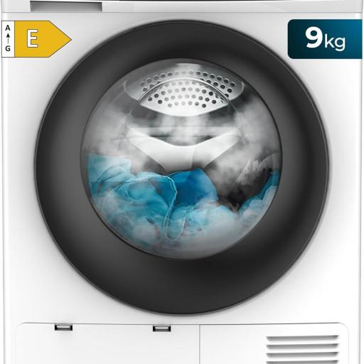 Cecotec Secadora de Ropa 9Kg Bomba de Calor . Clase Equivalente A++, 15 Programas y Funciones como Secado Automático, Planchado Fácil, Tambor Giro Bidireccional, Blanco [Clase de eficiencia energética E] [0]