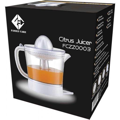 Exprimidor eléctrico de naranjas para zumo Family Care, jarra libre de BPA con 1000ml, filtro de pulpa ajustable, boquilla antigoteo, accesorios desmontables apto para lavavajillas, potencia 40W [2]