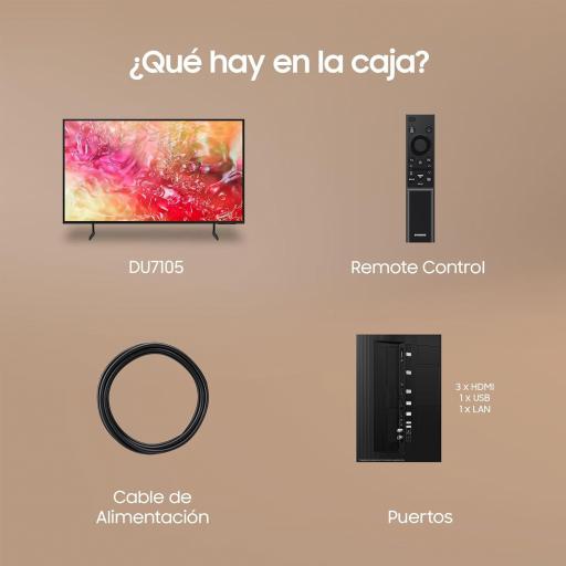 TV Samsung 75" - Crystal UHD 4K, Smart TV con Bluetooth, HDR10+, 20 W [2]