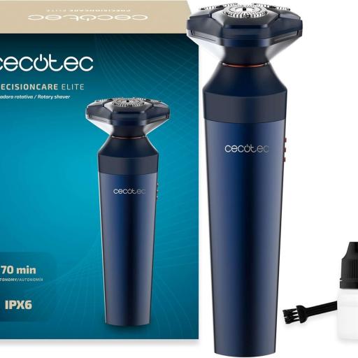 Cecotec Afeitadora Rotativa  Autonomía 70 minutos, Cuchillas de Acero Inoxidable, Resistente al Agua IPX6, Uso Diario o de Viaje, Rendimiento Potente y Eficiente, 7200rpm [0]