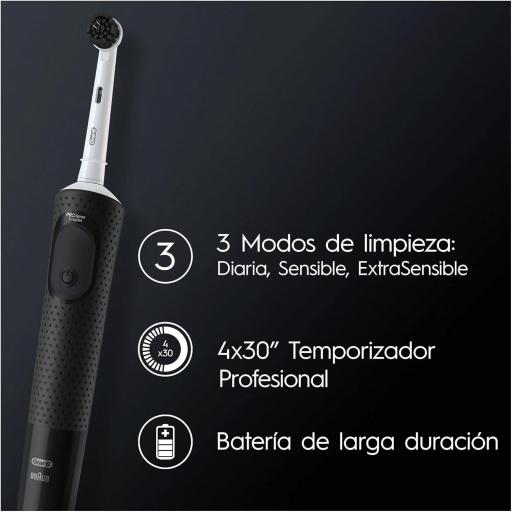 Oral-B Vitality Pro Cepillo Eléctrico Negro, Con 1 Cabezal, Diseñado Por Braun [3]