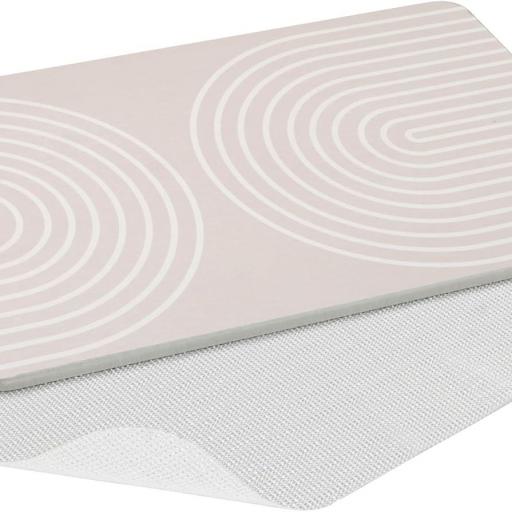 Alfombra de baño rectangular Nazca 39x60 cm beige [1]