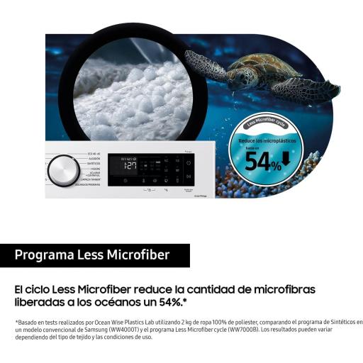  Lavad  SAMSUNG C/F 9Kg 1400rpm, A-10%,  SMART AI, Ecobubble, Motor Digital Inverter,  Modo Vapor. Puerta blanca y Nuevo Display  LED con window panel black [3]