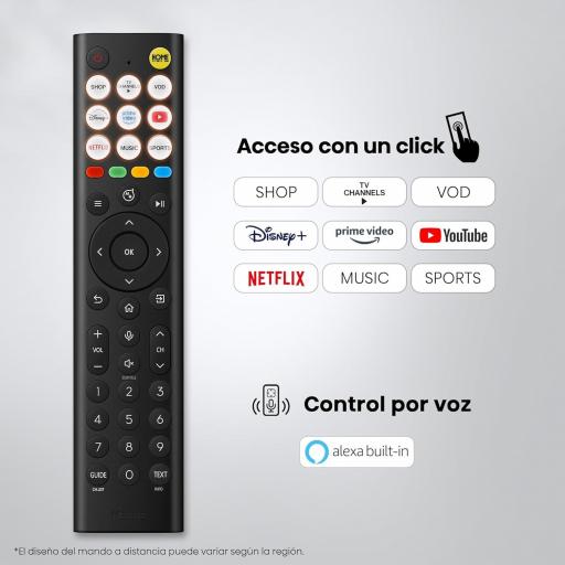 TV LED 65" - Hisense , UHD 4K, Escalador 4K IA, Control por voz, Smooth Motion IA, Negro [2]
