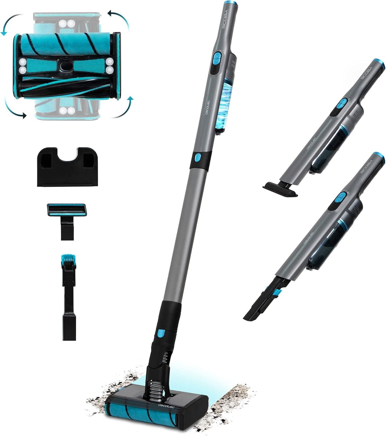 Aspiradora Escoba sin Cable Cecotec Ultraligera - 210W y 20 kPa, Motor Digital Brusless, Autonomía 45 mins, Cabezal Motorizado...