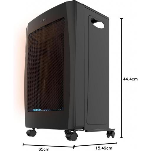  Estufa de Gas Cecotecde Llama Azul Plegable . 4200 W, 2 Niveles de Potencia, Encendido Piezoeléctrico y Triple sistema de seguridad, Bombonas de hasta 15 Kg