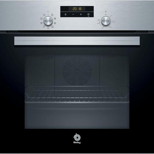 Horno Balay  A, 66L, Control Comfort, 7 Funciones, Display Táctil, Ventilador, Inox, Negro