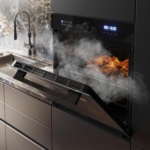  Horno integrable Airfryer Glass Grey de 81L de capacidad, 11 funciones con Airfryer Master, Pizza Master, Steam Asisst, Steam EasyClean, 3D cooking, Clase A. [3]