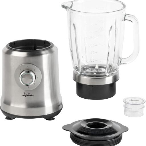 Batidora de Vaso Jata con 4 Velocidades + Pulse. 6 Cuchillas de acero inox dentadas extralargas. 1.200 W. 1,75 litros. Pica hielo. Con motor profesional. Cuerpo de acero inoxidable [3]