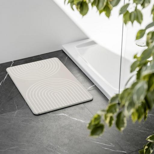 Alfombra de baño rectangular Nazca 39x60 cm beige [2]