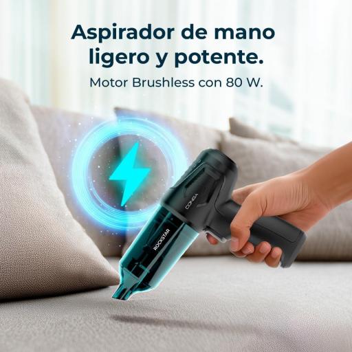Aspiradora de Mano sin Cable Cecotec  Motor BLDC 80W, Potencia de Succión 12kPa, Función de Aspirado y Soplado, 2 Modos, Autonomía 25mins, Kit de Accesorios [0]