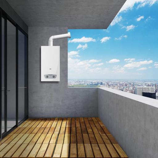  Calentador de Agua Butano Ariston 11L/min Calentador Gas Butano y Propano Atmosférico Regulación Mecánica 25.5x31x61 Fabricado para Instalación España, [3]