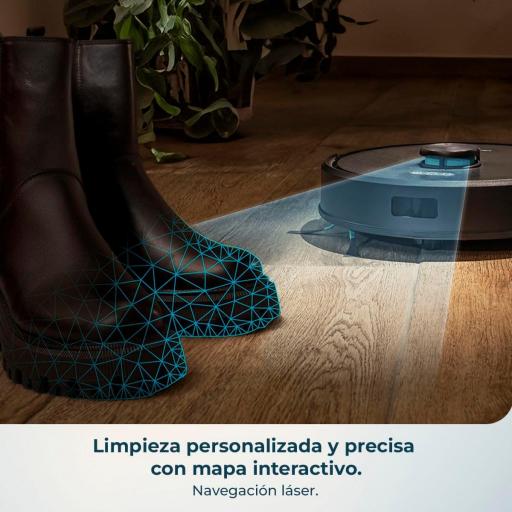 Robot Aspirador Cecotec  con Navegación Láser y App  | 5000Pa, Barre, Aspira, Friega y Pasa la Mopa, Autonomía 160m2, Sensores Anticaídas,... [1]