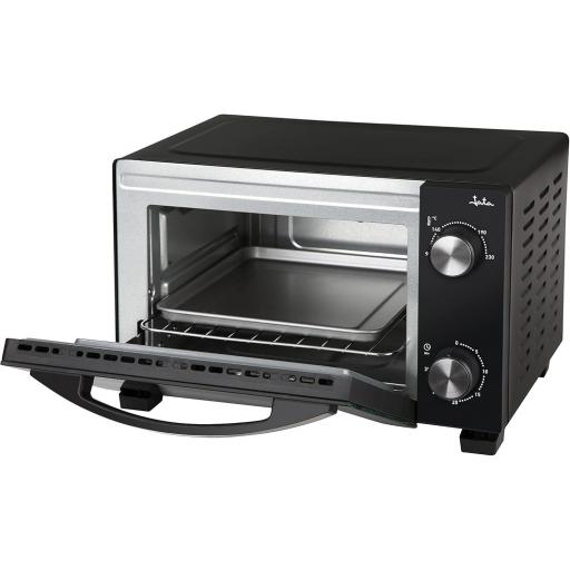 Jata JEHN0910 Horno Eléctrico de Sobremesa, 800 W, Capacidad 10 litros, Función Grill, Temporizador, Termostato Regulable, Incluye Parrilla, Medidas externas: 37 x 27 x 23 cm [1]