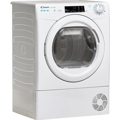  Secadora Candy Bomba Calor 8kg  Pantalla Smart Text, WiFi, App hOn, 7 Ciclos Cortos, Cajón Condensación 5L, Planchado Fácil, Inicio 24H, 67DB, Clase A++, Blanco  [2]